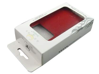 Genuine Leather Flip Case for Nokia N8 - Red
