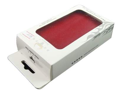 HTC Desire HD Genuine Leather Flip Case - Red