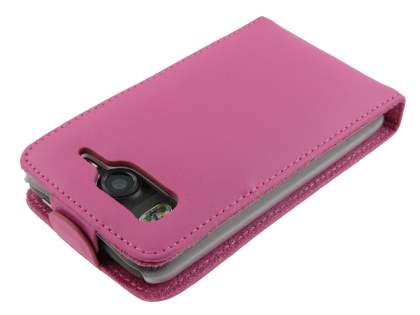 Genuine Leather Flip Case for HTC Desire HD - Pink