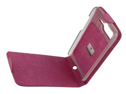 Genuine Leather Flip Case for HTC Desire HD - Pink
