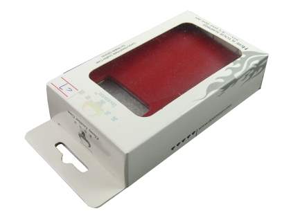 Genuine Leather Flip Case for Nokia C7 - Red