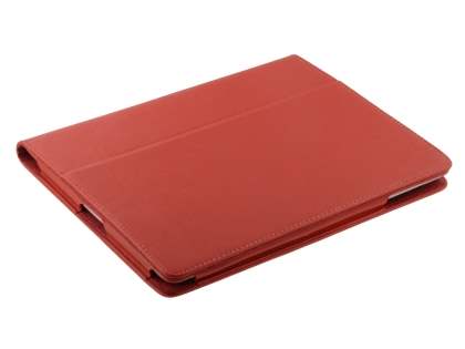 Synthetic Leather Flip Case with Stand for iPad 2 / iPad 3 / iPad 4 - Red