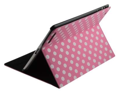 iPad 2/3/4 Synthetic Leather Flip Case with Stand - Pink/White