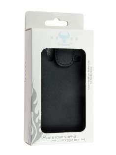 Samsung S5830 Galaxy Ace Genuine Leather Flip Case - Black