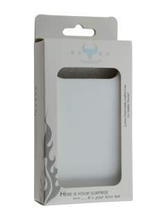 Genuine Leather Flip Case for HTC HD7 - White