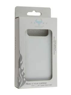 Genuine Leather Flip Case for HTC Legend - White