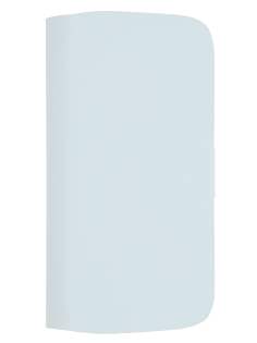 Slim Genuine Leather Portfolio Case for Samsung I9300 Galaxy S3 - White
