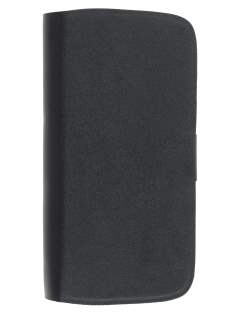 Slim Genuine Leather Portfolio Case for Samsung I9300 Galaxy S3 - Classic Black