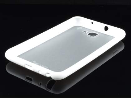 COCASES Dual-Design Case for Samsung I9220 Galaxy Note - White/Frosted Clear