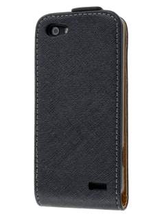 HTC One V Slim Synthetic Leather Flip Case - Classic Black HTC One V Slim Synthetic Leather Flip Case - Classic Black