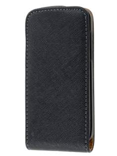 HTC One V Slim Synthetic Leather Flip Case - Classic Black