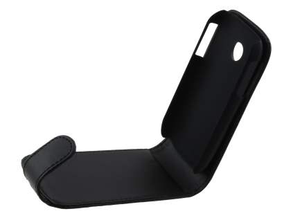 Synthetic Leather Flip Case for LG P690 Optimus Spirit - Black