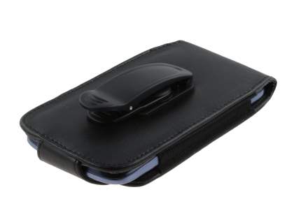 Samsung Galaxy S3/S4 Synthetic Leather Belt Pouch (Naked Phone Only) - Classic Black