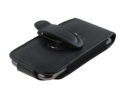 Samsung I9250 Google Galaxy Nexus Synthetic Leather Belt Pouch (Naked Phone Only) - Classic Black