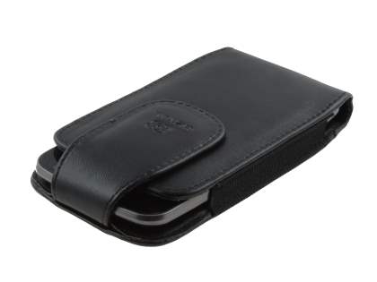 Samsung I9250 Google Galaxy Nexus Synthetic Leather Belt Pouch (Naked Phone Only) - Classic Black