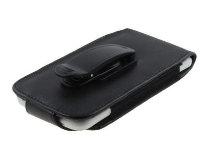 HTC One X / XL / X+ Synthetic Leather Belt Pouch (Naked Phone Only) - Classic Black