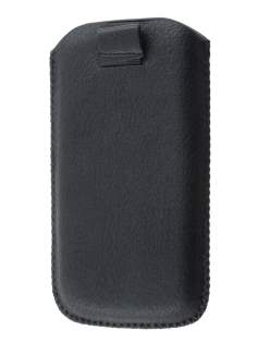 Synthetic Leather Slide-in Case with Pull-out Strap for Samsung I9250 Google Galaxy Nexus - Classic Black Synthetic Leather Slide-in Case with Pull-out Strap for Samsung I9250 Google Galaxy Nexus - Classic Black