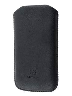 Synthetic Leather Slide-in Case with Pull-out Strap for Samsung I9250 Google Galaxy Nexus - Classic Black