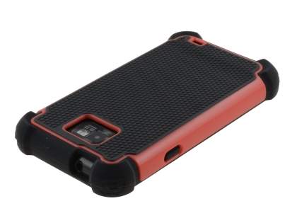 Samsung I9100 Galaxy S2 Impact Case - Red/Classic Black