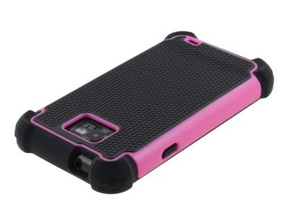 Samsung I9100 Galaxy S2 Impact Case - Pink/Classic Black