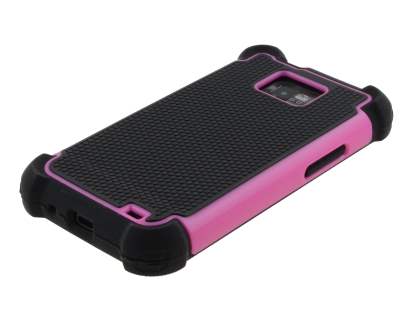 Samsung I9100 Galaxy S2 Impact Case - Pink/Classic Black