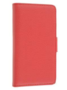 Synthetic Leather Wallet Case with Stand for LG Optimus L7 P700 - Red