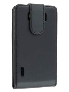 Synthetic Leather Flip Case for LG Optimus L7 P700 - Classic Black