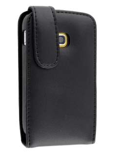 Samsung Galaxy mini 2 S6500 Genuine Leather Flip Case - Classic Black Samsung Galaxy mini 2 S6500 Genuine Leather Flip Case - Classic Black