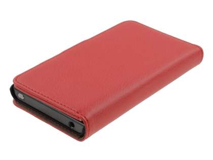 Synthetic Leather Wallet Case with Stand for LG Optimus L7 P700 - Red