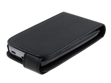 Synthetic Leather Flip Case for Nokia Lumia 610 - Black
