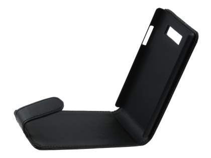 Synthetic Leather Flip Case for LG Optimus L7 P700 - Classic Black