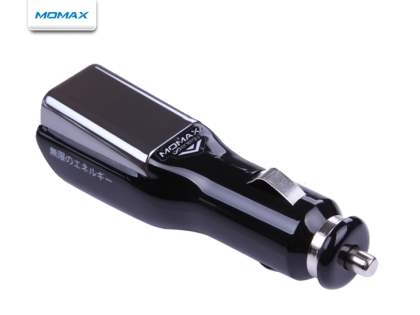 MOMAX Micro USB Super Car Charger & Data Cable - Piano Black