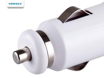 MOMAX Micro USB Super Car Charger & Data Cable - Piano White