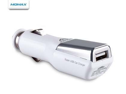MOMAX Micro USB Super Car Charger & Data Cable - Piano White