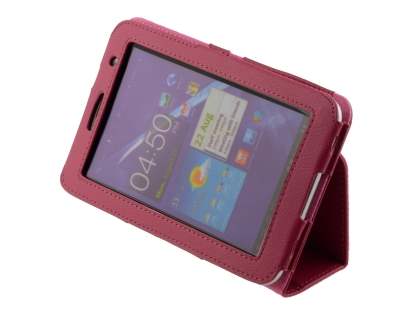 Synthetic Leather Flip Case with Fold-Back Stand for Samsung Galaxy Tab 7.0 Plus - Raspberry