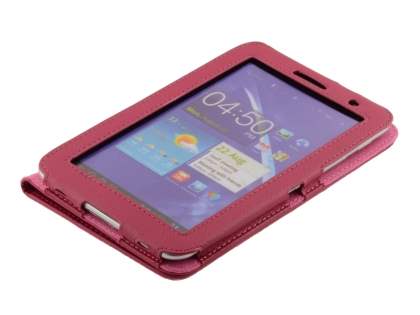 Synthetic Leather Flip Case with Fold-Back Stand for Samsung Galaxy Tab 7.0 Plus - Raspberry