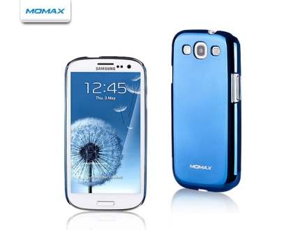 MOMAX Ultra-Thin Metallic Case for Samsung I9300 Galaxy S3 - Metallic Blue Hard Case