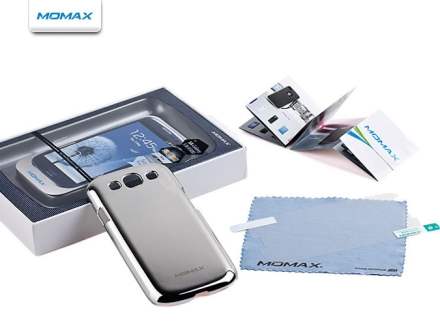 MOMAX Ultra-Thin Metallic Case for Samsung I9300 Galaxy S3 - Platinum Silver