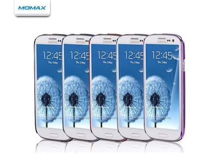 MOMAX Ultra-Thin Metallic Case for Samsung I9300 Galaxy S3 - Platinum Silver