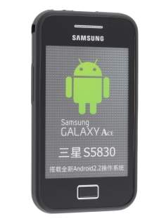 3D Design Protective Case for Samsung S5830 Galaxy Ace - White/Black