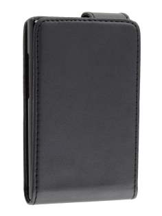 LG Optimus L3 E400 / L2 E405 Synthetic Leather Flip Case - Classic Black