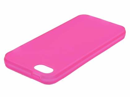 Clear/Frosted TPU Gel Case for iPhone SE(1st Gen)/5s/5 - Hot Pink