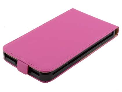 Slim Genuine Leather Flip Case for Samsung I9220 Galaxy Note - Pink