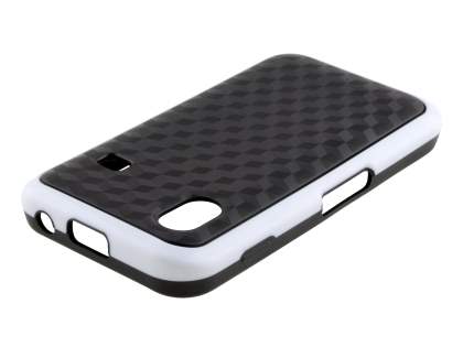 3D Design Protective Case for Samsung S5830 Galaxy Ace - White/Black