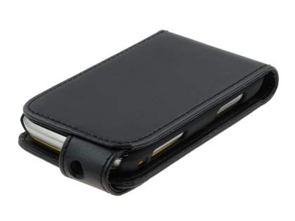 Synthetic Leather Flip Case for Samsung Galaxy mini 2 S6500 - Black