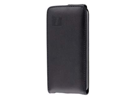 Genuine Leather Flip Case for iPhone SE(1st Gen)/5s/5 - Black