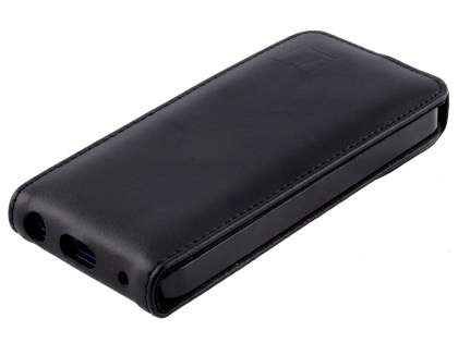Genuine Leather Flip Case for iPhone SE(1st Gen)/5s/5 - Black