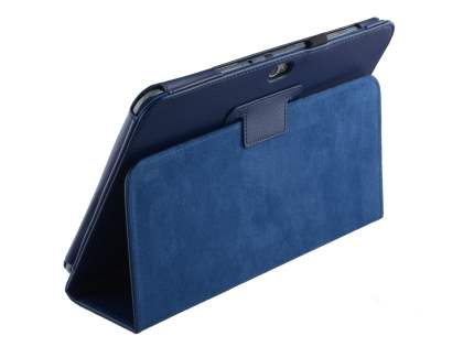 Synthetic Leather Flip Case with Fold-Back Stand for Samsung Galaxy Note 10.1 4G - Blue