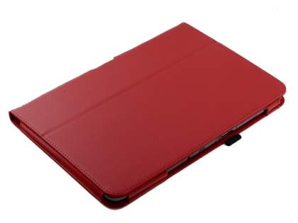 Synthetic Leather Flip Case with Fold-Back Stand for Samsung Galaxy Note 10.1 4G - Red