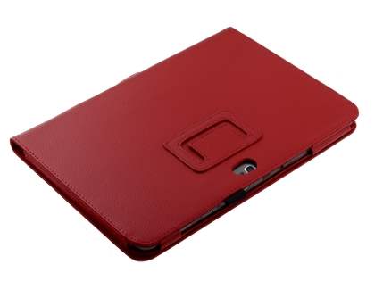 Synthetic Leather Flip Case with Fold-Back Stand for Samsung Galaxy Note 10.1 4G - Red